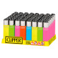 Immagine 1 - Clipper Micro Accendino a Pietrina Piccolo Ricaricabile con Fantasia Fluo Mix - Box da 48 Accendini