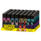 Immagine 1 - Clipper Large Accendino a Pietrina Grande Ricaricabile con Fantasia Dark Samurais - Box da 48 Accendini