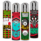 Immagine 1 - Clipper Large Accendino a Pietrina Grande Ricaricabile con Fantasia Random Games - Serie da 4 Accendini