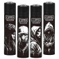 Immagine 1 - Clipper Large Accendino a Pietrina Grande Ricaricabile con Fantasia Stencil Style - Serie da 4 Accendini