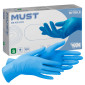 Immagine 1 - New Med Gloves Must Guanti Monouso Blu in Nitrile Senza Talco - Confezione da 100 pezzi