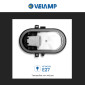 Immagine 6 - Velamp Turtle Plafoniera in Vetro per Lampadine E27 IP44 - Colore Nero - mod. TURTLE-N