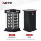 Immagine 2 - Zippo Espositore Elettrico Girevole Ufficiale con Vetrinetta Luminosa e Base da Terra per 60 Accendini - mod. 142716 + 142905