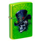 Immagine 1 - Zippo Accendino a Benzina Ricaricabile e Antivento con Fantasia Top Hat Skull Design - mod. 46709