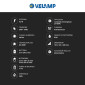 Immagine 3 - Velamp Lampada d'emergenza LED 4,5W 20 SMD Anti Black-Out Portatile Dimmerabile Ricaricabile con Alimentatore - mod. IR160EVO