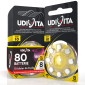 Immagine 1 - Udivita 80 Batterie per Protesi Acustiche Misura 10 Zinco Aria Tecnologia Phono Pulse - 10 Blister da 8 Pile