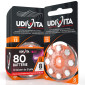 Immagine 1 - Udivita 80 Batterie per Protesi Acustiche Misura 13 Zinco Aria Tecnologia Phono Pulse - 10 Blister da 8 Pile