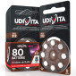 Immagine 1 - Udivita 80 Batterie per Protesi Acustiche Misura 312 Zinco Aria Tecnologia Phono Pulse - 10 Blister da 8 Pile