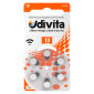 Immagine 1 - Udivita Batterie Per Protesi Acustiche Misura 13 Zinco Aria Tecnologia Phono Pulse - Blister da 6