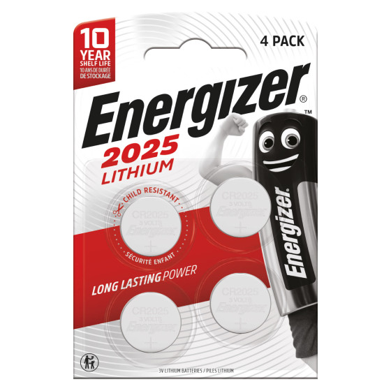 Energizer Lithium Pile a Bottone CR2025 3V Energizer Lithium Pile a Bottone CR2025 3V