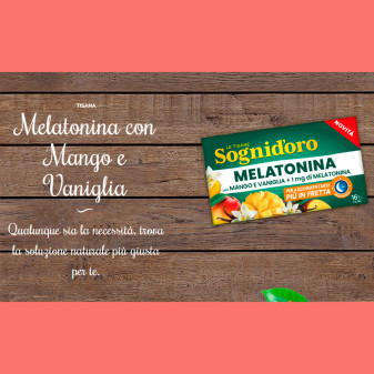 Sognid'oro Tisana Melatonina con Mango e Vaniglia - 16 filtri