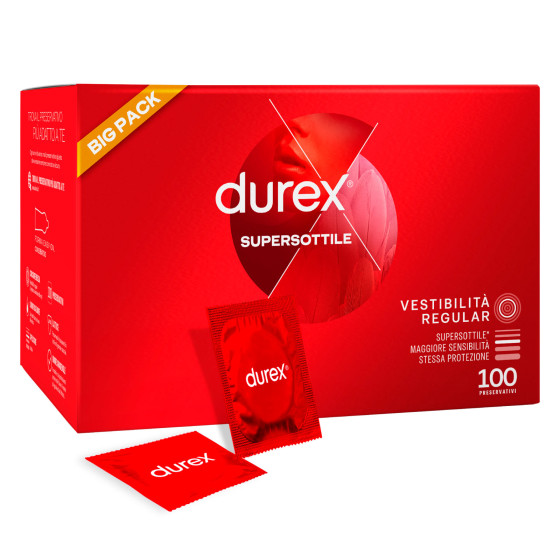 Preservativi Durex Supersottile Alta Sensibilità 100pz Preservativi Durex Supersottile Alta Sensibilità 100pz