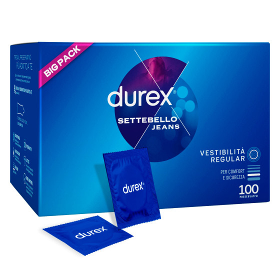 Preservativi Durex Settebello Jeans 100pz Preservativi Durex Settebello Jeans 100pz