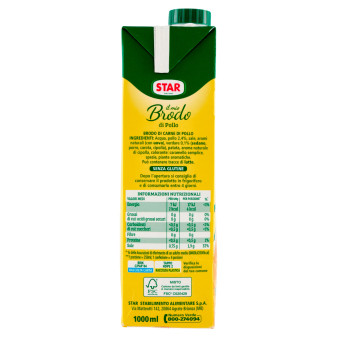 Star Il Mio Brodo di Pollo 100% Naturale Senza Glutine 1L