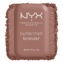 Immagine 2 - NYX Professional Makeup Buttermelt Bronzer in Polvere con Burro di Mango Mandorle e Karité 02 All Buttad Up - Cofanetto da 5g