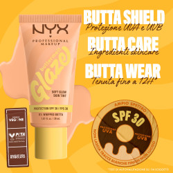 NYX Professional Makeup Buttermelt Glaze Fondotinta SPF 30 Colore 01