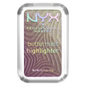 Immagine 1 - NYX Professional Makeup Buttermelt Highlighter Illuminante con Burro di Mango e Mandorle 45 Butta In Black - Cofanetto da 5g