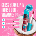 Immagine 4 - NYX Professional Makeup Lip I.V. Gloss Stain Tinta Labbra 2in1 Idratante a Effetto Bagnato 07 Bubblegum Burst - Flacone da 5ml