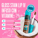 Immagine 4 - NYX Professional Makeup Lip I.V. Gloss Stain Tinta Labbra 2in1 Idratante a Effetto Bagnato 03 Splash N Spice - Flacone da 5ml