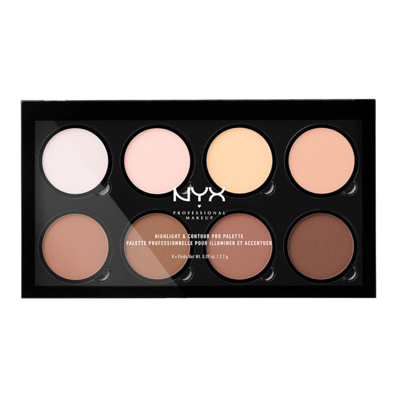 NYX Professional Makeup Pro Palette Highlight e Contour 8 Tonalità NYX Professional Makeup Pro Palette Highlight e Contour 8 Tonalità