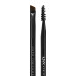 Immagine 2 - NYX Professional Makeup Pro Dual Brow Brush Pennello Sopracciglia Professionale con Setole Angolate e Pettinino