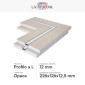 Immagine 2 - 2 Profili a L in Alluminio Integrato nel Cartongesso per Strisce LED a Scomparsa Angolo 45° Copertura Opaca - art. 3019