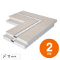 Immagine 1 - 2 Profili a L in Alluminio Integrato nel Cartongesso per Strisce LED a Scomparsa Angolo 45° Copertura Opaca - art. 3019