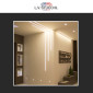 Immagine 4 - 2 Profili a L in Alluminio Integrato nel Cartongesso per Strisce LED a Scomparsa Angolo 45° Copertura Opaca - art. 3019