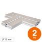 Immagine 1 - 2 Profili a T in Alluminio Integrato nel Cartongesso per Strisce LED a Scomparsa Copertura Opaca - art. 3018