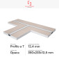 Immagine 2 - SD Soluzioni & Design Profilo a T in Alluminio Integrato nel Cartongesso per Strisce LED a Scomparsa - mod. SD290.T