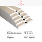 Immagine 2 - SD Soluzioni & Design 5 Profili in Alluminio Integrati nel Cartongesso per Strisce LED a Scomparsa 1 metro - mod. SD290/Slim