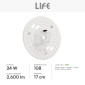 Immagine 2 - Life Modulo LED Circolina 24W SMD con Magneti Ø170mm Changing Color CCT 3in1 per Plafoniere con Driver - mod. 39.942424CFN
