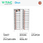 Immagine 2 - V-Tac Kit 21 Batterie BMS Stack LiFePO4 161,28kWh Alta Tensione per Impianto Fotovoltaico Armadio Rack con Base - SKU 12657