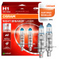Immagine 1 - Osram Night Breaker Laser H1 12V 55W per Fari Auto Luce Bianca - 2 Lampadine