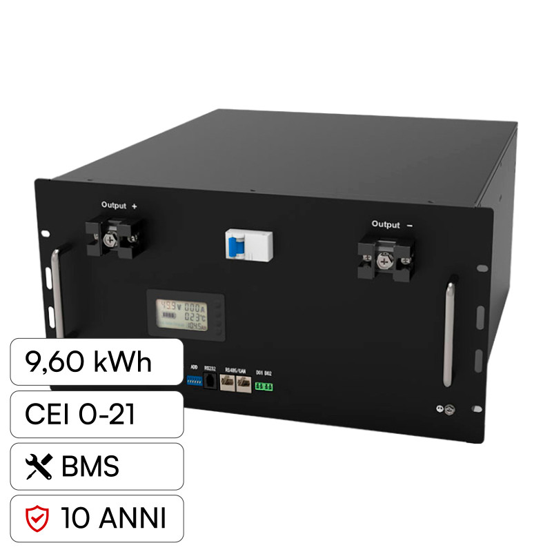 VT-48200B Accumulatore 9.60kWh Impianti Fotovoltaici V-Tac cei 0-21 VT-48200B Accumulatore 9.60kWh Impianti Fotovoltaici V-Tac cei 0-21