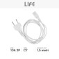 Immagine 2 - Life Cavo di Alimentazione con Presa Tipo 8 C7 e Spina Italiana 10A 2P Colore Bianco Lunghezza 1,5m - mod. 50.0000401QW