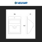 Immagine 6 - Velamp Dory Lampada LED da Muro 1,6W Faretto Applique IP44 con Pannello Solare e Sensore di Movimento Crepuscolare - mod. SL212
