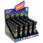 Immagine 1 - Prof Maxi Accendino a Pietrina Grande Ricaricabile con Fantasia 3D Cana Leaf - Box da 25 Accendini