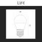 Immagine 5 - Life Lampadina LED E27 4,9W MiniGlobo G45 SMD - mod. 39.920262F6