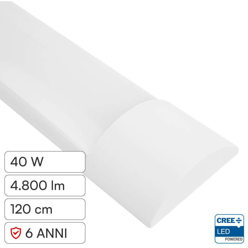 Tubo LED Prismatico 40W 120cm SMD Chip CREE V-Tac Tubo LED Prismatico 40W 120cm SMD Chip CREE V-Tac