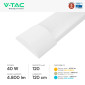 Immagine 5 - V-Tac VT-8-40 Tubo LED Prismatico Plafoniera 40W Lampadina 120cm SMD Chip CREE - SKU 203506 / 203516 / 203526