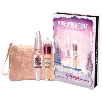 Maybelline New York Make Up in The City Mascara Correttore e Pochette