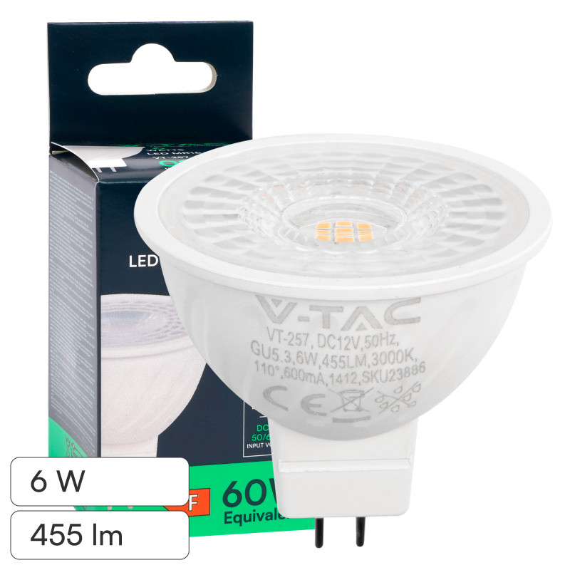 Faretto LED GU5.3 6W MR16 SMD 110° V-Tac Faretto LED GU5.3 6W MR16 SMD 110° V-Tac
