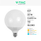 Immagine 5 - V-Tac VT-242 Lampadina LED E27 22W Globo G120 SMD - SKU 23883 / 23884 / 23885