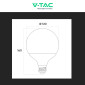 Immagine 8 - V-Tac VT-242 Lampadina LED E27 22W Globo G120 SMD - SKU 23883 / 23884 / 23885