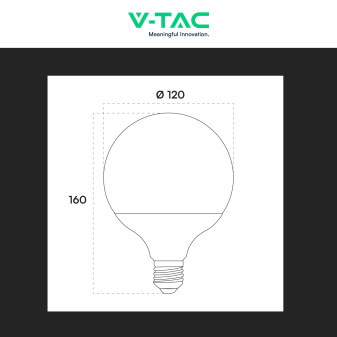Lampadina LED E27 22W Globo G120 SMD V-Tac