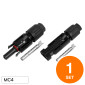 Immagine 1 - V-Tac Connettori Maschio + Femmina per Cavi MC4 Pannelli Solari Fotovoltaici - Set da 2 Connettori - SKU 114131