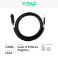 Immagine 2 - V-Tac Cavo di Potenza Negativo per Accumulatori di Impianti Fotovoltaici Colore Nero - Lunghezza 2 metri - SKU 12658