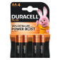 Immagine 1 - Duracell Plus MN1500 LR6 Stilo AA Mignon 1,5V Pile Alcaline per Uso Quotidiano - Confezione da 4 Batterie
