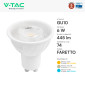 Immagine 5 - V-Tac VT-227D Lampadina LED GU10 6W Faretto PAR16 SMD Chip CREE Dimmerabile - SKU 211956 / 211966 / 211976